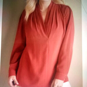 Soft surroundings Akira blouse garnet modest holiday elegant size 2X women